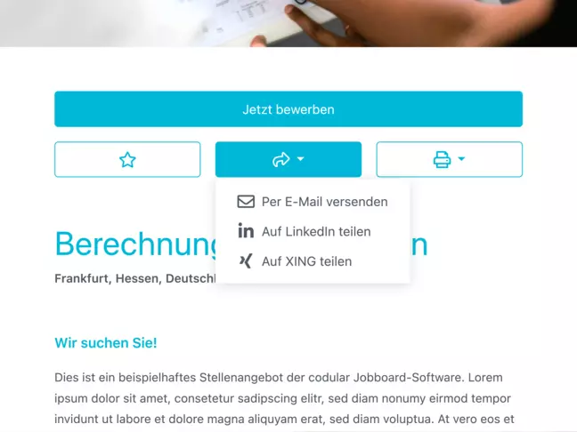Reichweite von Stellenanzeigen erhöhen durch Social Media Sharing